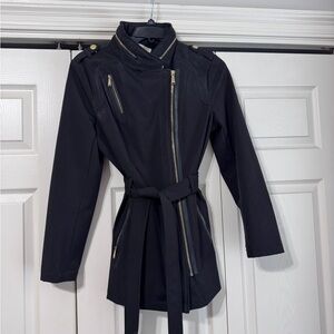 Michael Kors Black Trench Coat with Belt